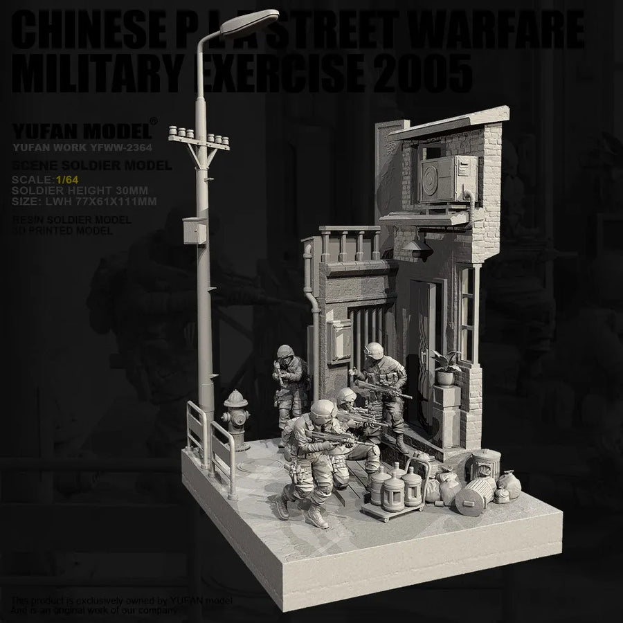 Victorian Corner Building Street Scene Diorama 1/64 Resin Kit - resin model view 5