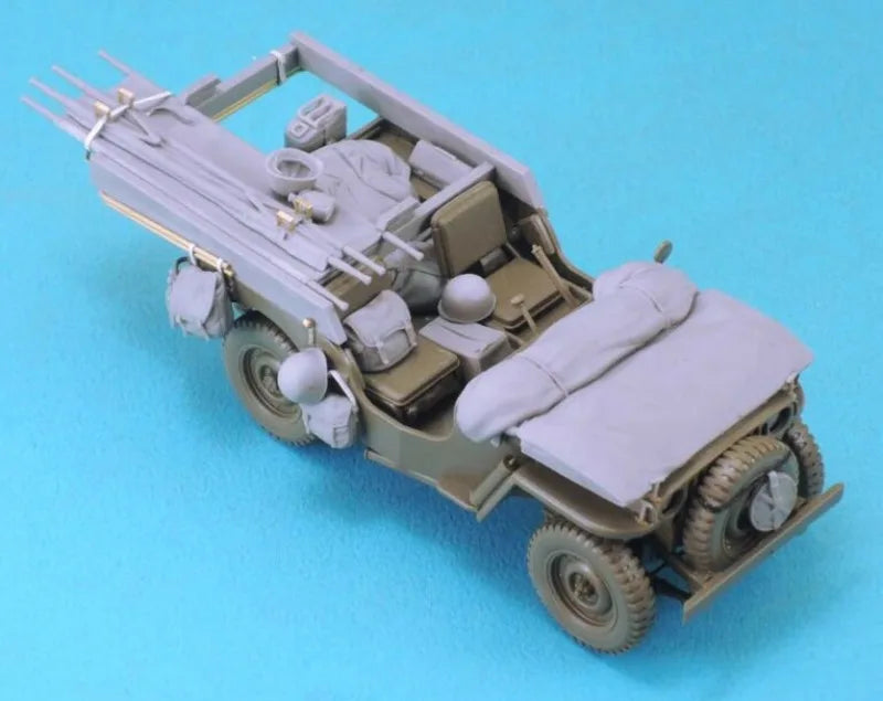 WWII US Military Ambulance Jeep 1/35 Resin Model Kit - 1/35 resin model view 4