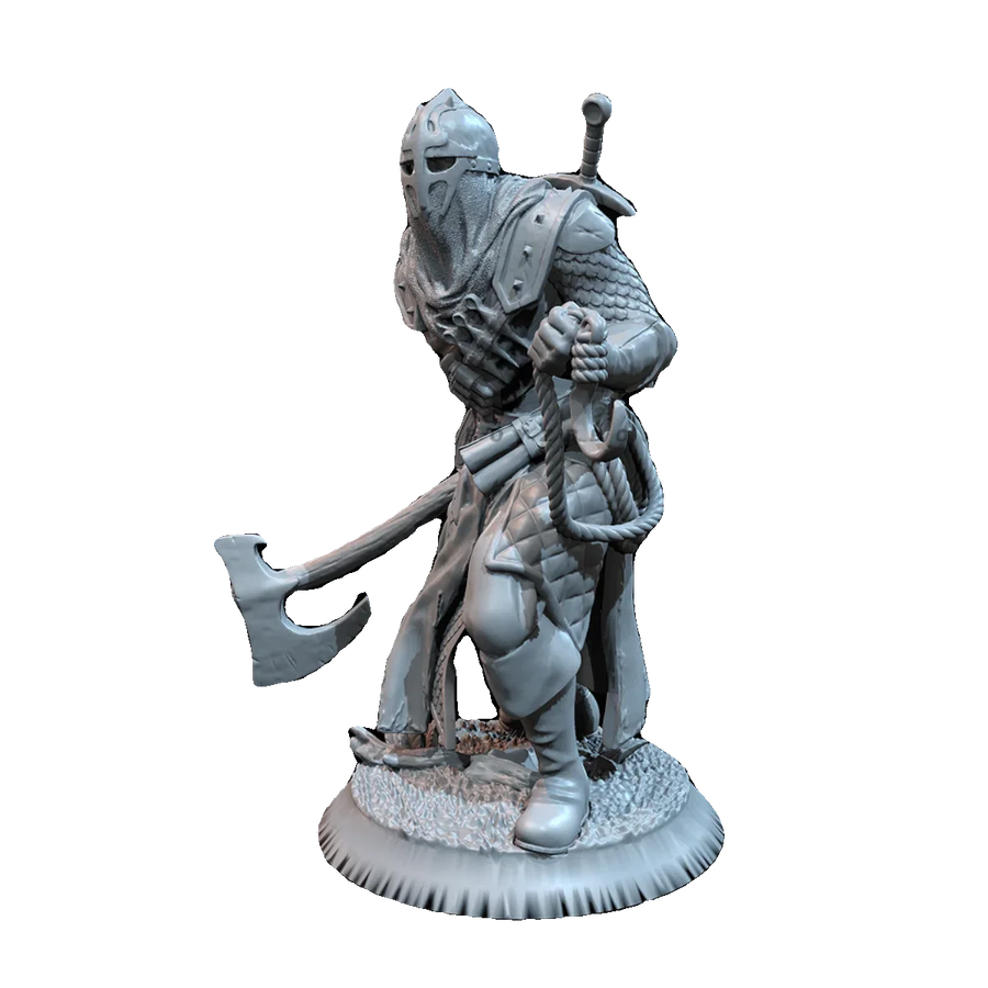 Viking Axeman with Sword - 50mm Resin Figure Kit - 50mm resin model view 3
