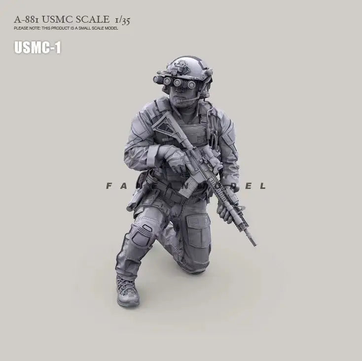 Modern USMC Tactical Operator 1/35 Resin Figure Kit - 1/35 resin model view 3