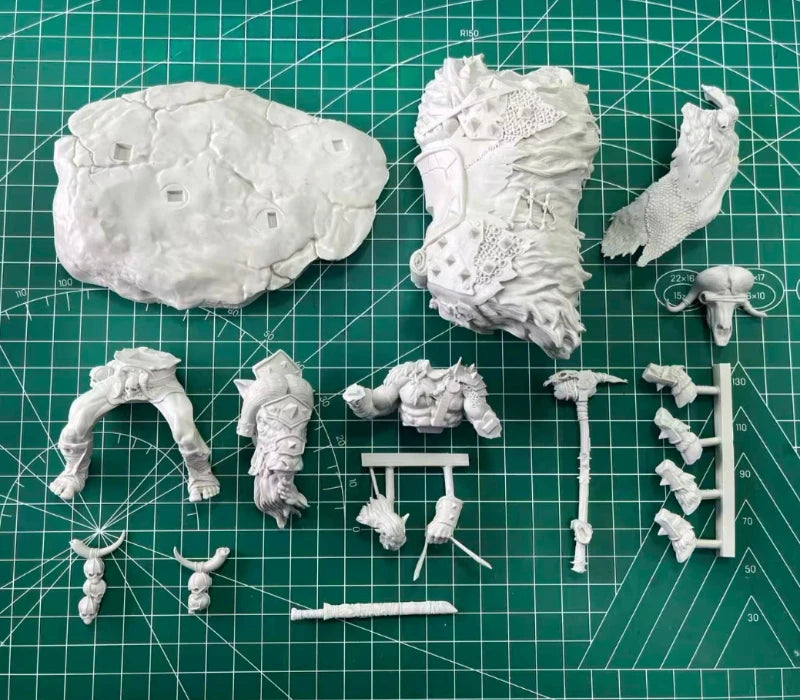 Orc Warlord on Boar Mount 75mm Resin Figure Kit - 75mm resin model view 5
