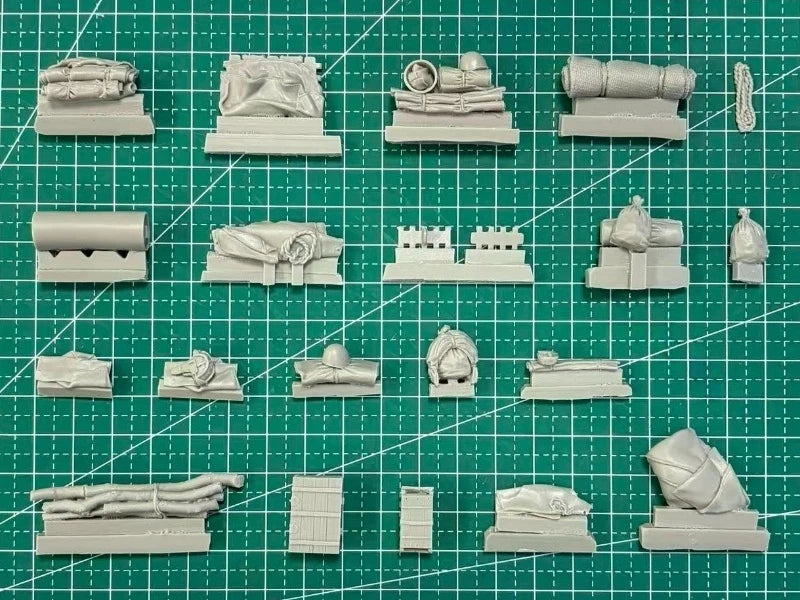 Soviet T-34/85 Tank Accessories Set 1/35 Resin Model Kit - 1/35 resin model view 3