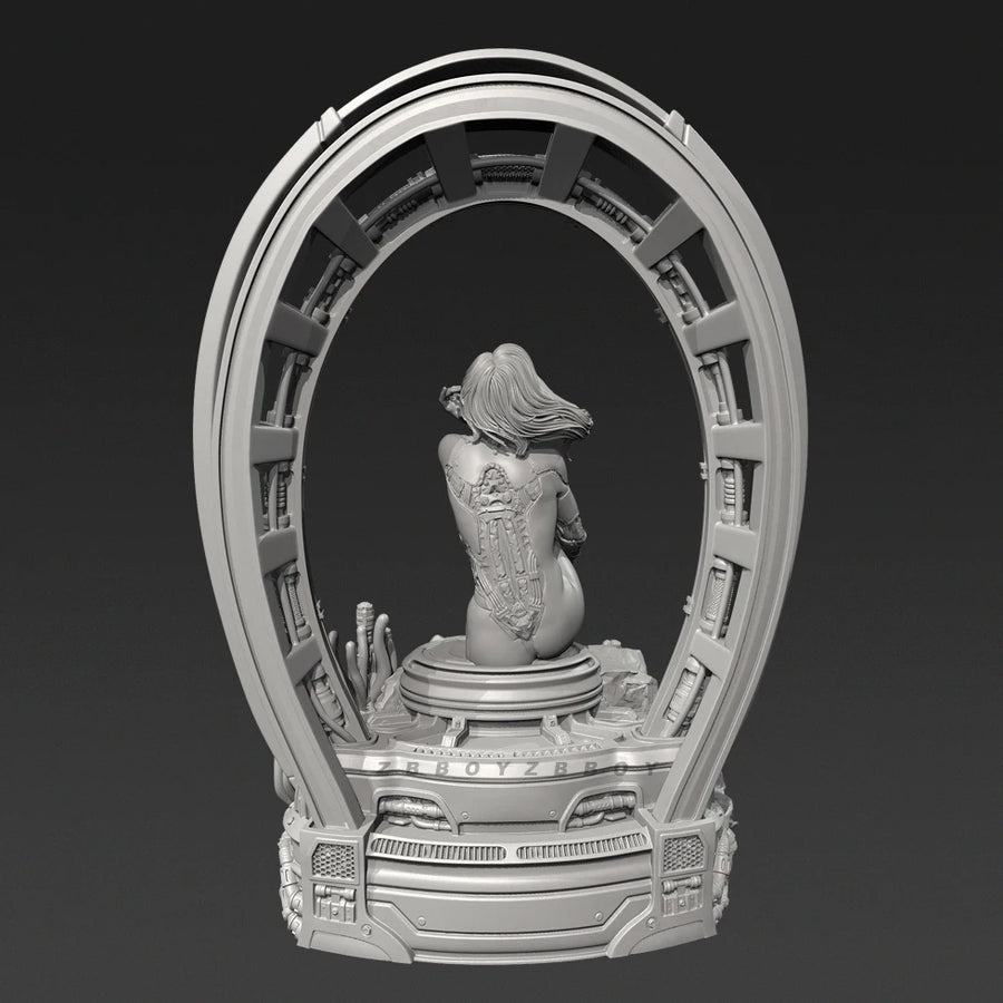 Sci-Fi Desert Woman Warrior 60mm Resin Figure Kit - 60mm resin model view 5