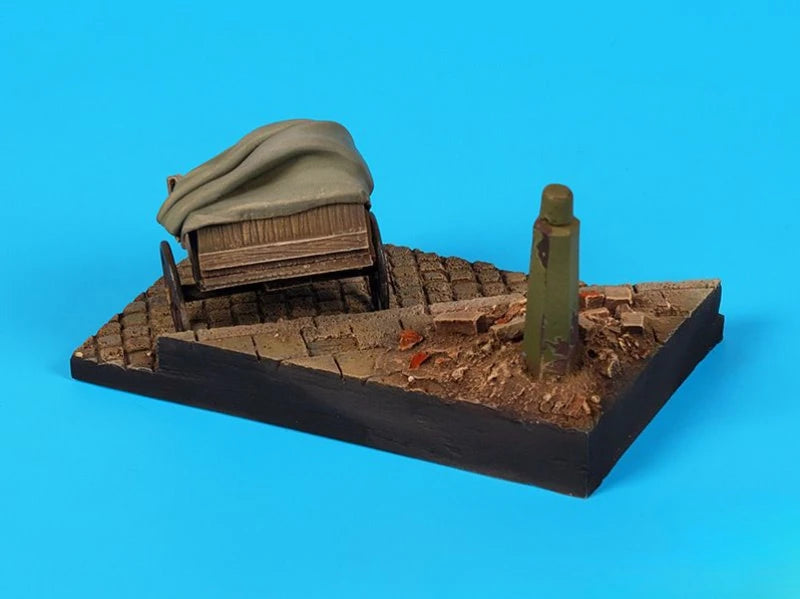 Medieval Cart Diorama Base 1/35 Resin Model Kit - 1/35 resin model view 2