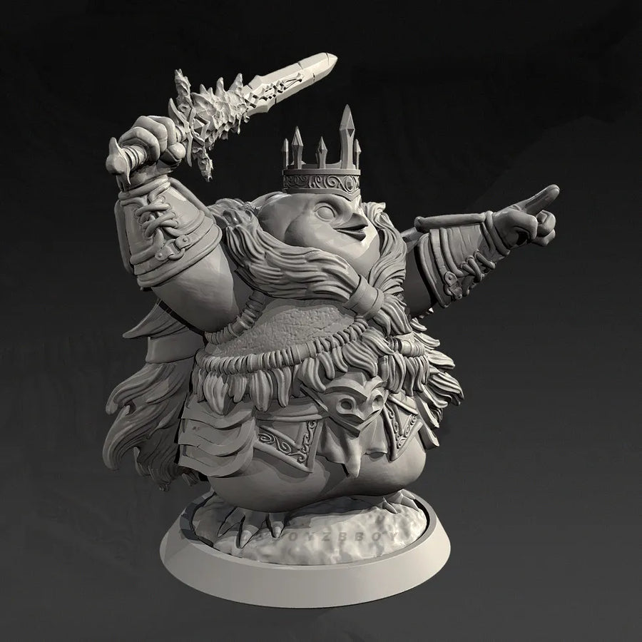 Royal Penguin Warrior with Sword 45mm Resin Figure Kit - 45mm resin model view 3