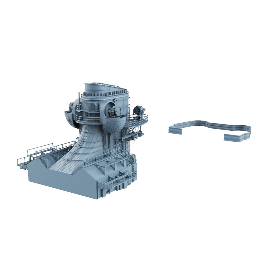 Bismarck Battleship Upgrade Parts 1/200 1/350 Resin Model Kit - 1/200 resin model view 2