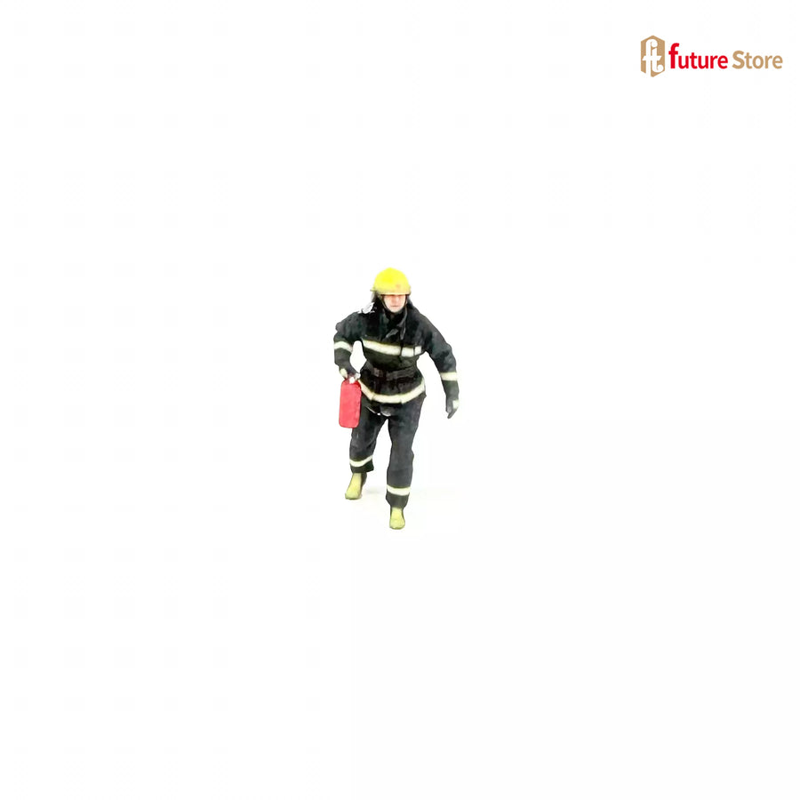Firefighter Rescue Team 1/72 Resin Figure Diorama Set - 1/72 resin model view 2