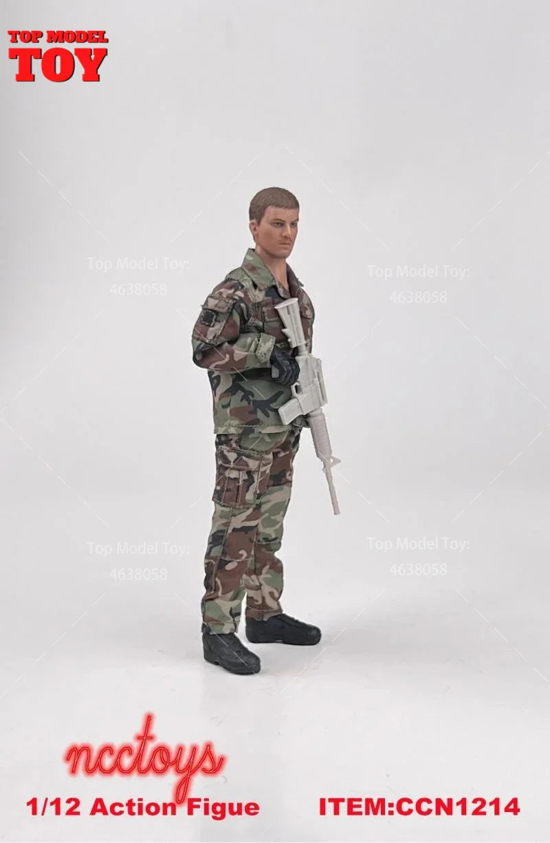 Modern Soldier BDU Jungle Camouflage 1/12 Resin Action Figure - 1/12 resin model view 4