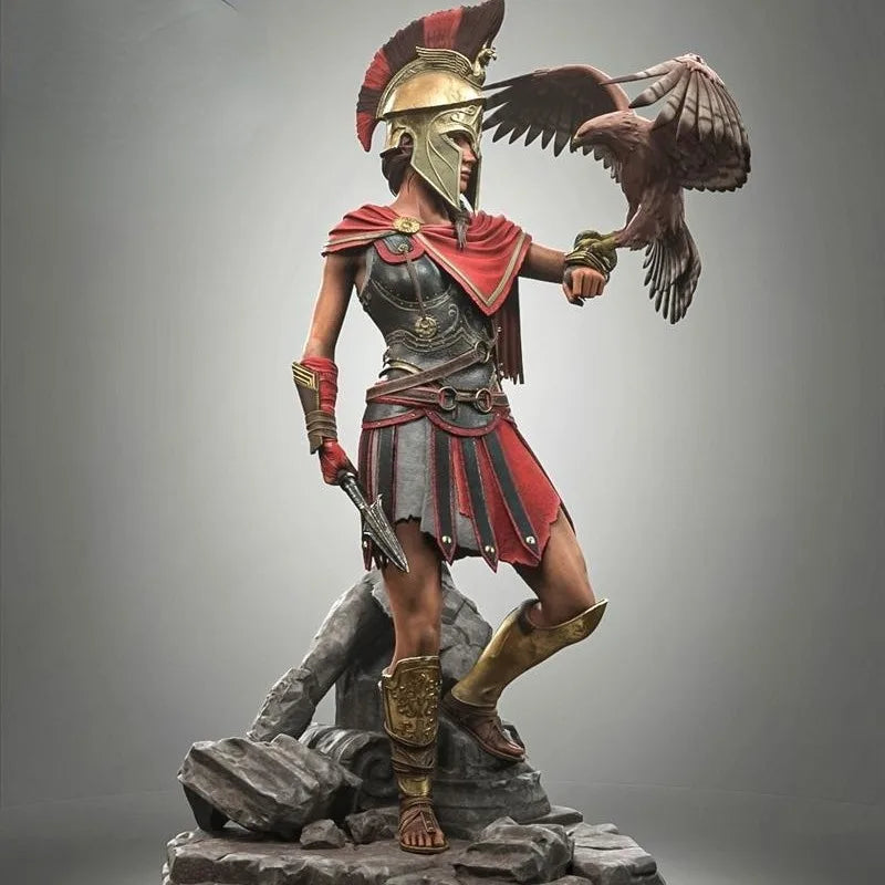 Kassandra - Assassin's Creed Odyssey with Eagle Ikaros and Stone Base 1/24 Resin Figure Kit - resin model view 3