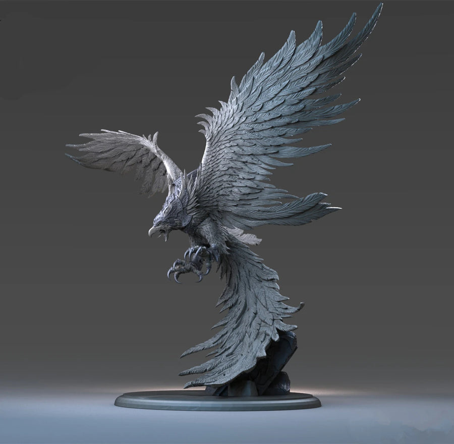 Fantasy Storm Eagle with Golden Talons 120mm Resin Beast Kit - resin model view 2