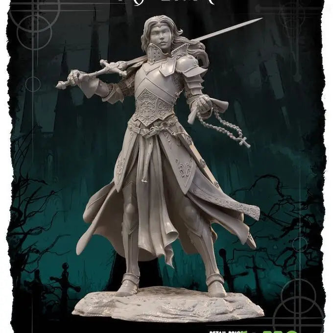 Armored Female Swordswoman with Dual Blades 1/24 Resin Figure Kit - 1/24 resin model view 2