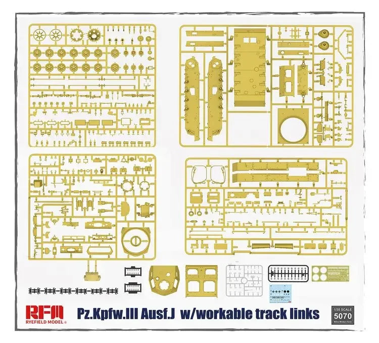 Pz.Kpfw.III Ausf.J WWII German Tank 1/35 Resin Model Kit - 1/35 resin model view 5