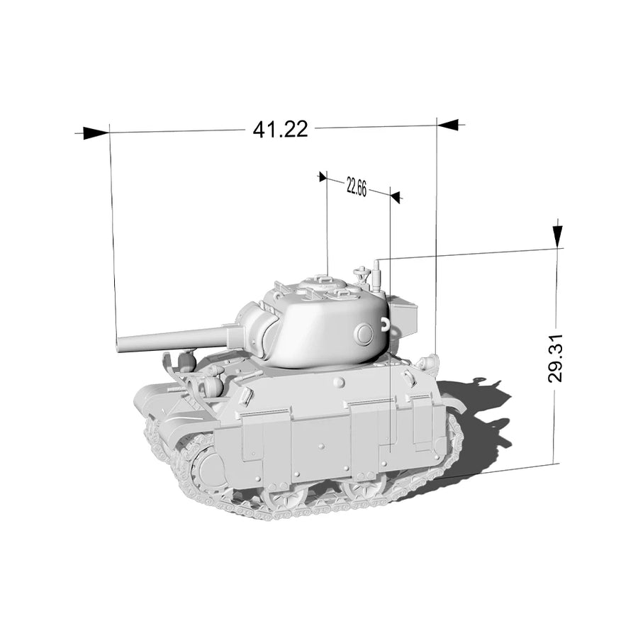 Modern US M4 Sherman Tank 1/72 Resin Model Kit - 1/72 resin model view 4