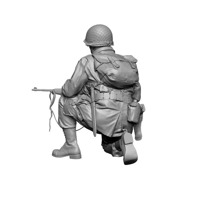 WWII American Soldier with Rifle 1/35 Resin Figure Kit - 1/35 resin model view 3
