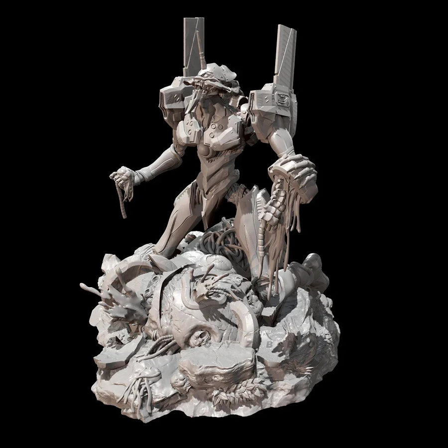 Demon Overlord with Twin Blades 75mm Resin Figure Kit - 75mm resin model view 2