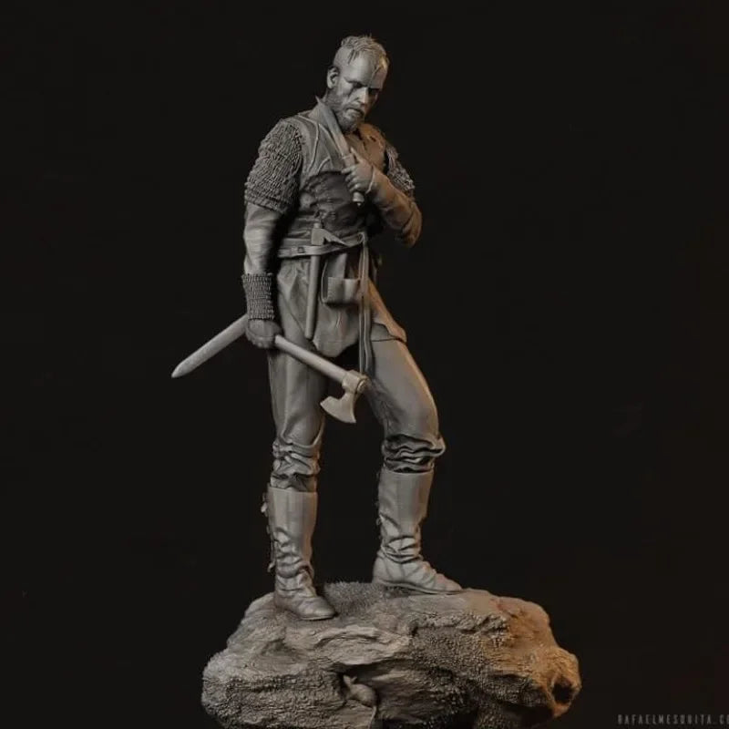 Viking Warrior with Axe 1/24 Resin Figure Kit - 1/24 resin model view 5