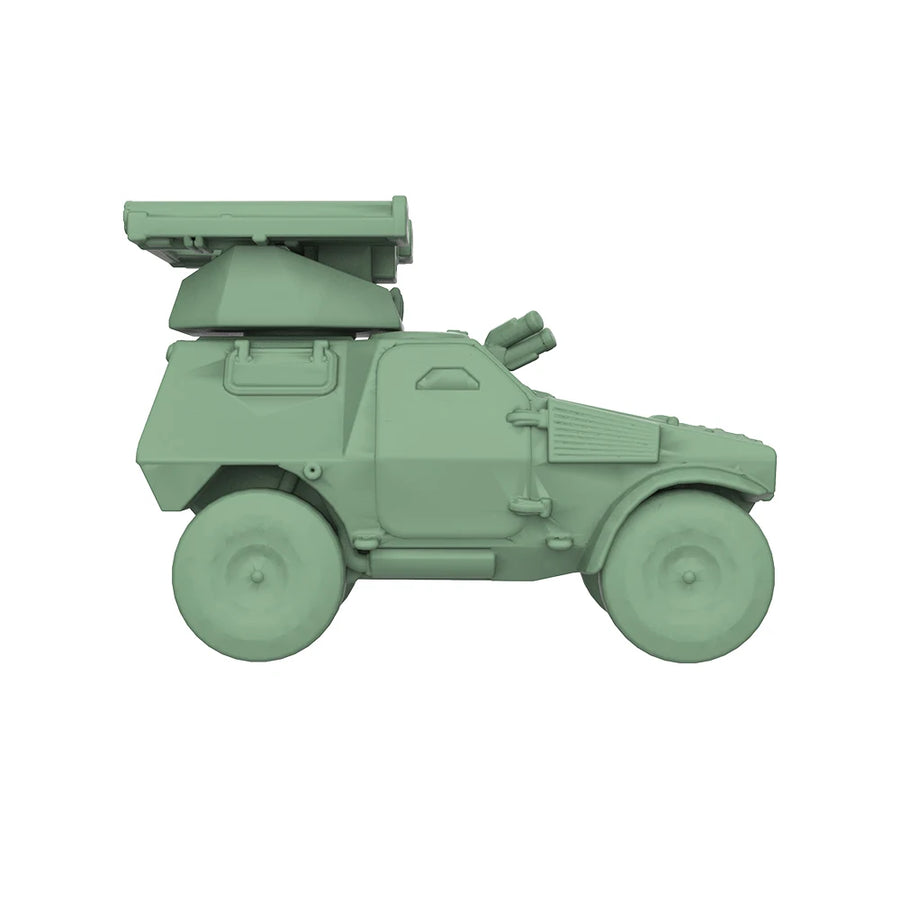 Modern Wheeled Armored Vehicle with Twin-Tube Launcher 1/87 Resin Kit - resin model view 2