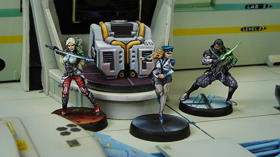 Fantasy Sci-Fi Hero Set Female Warrior Officer Male Sniper 28mm Resin Figures - resin model view 2