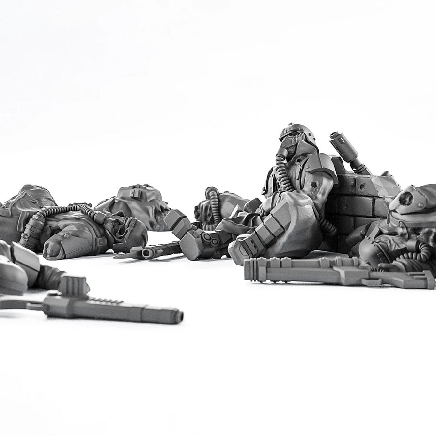 Modern Soldier 5-Figure Set 1/35 Scale Resin Tactical Kit - 1/35 resin model view 2