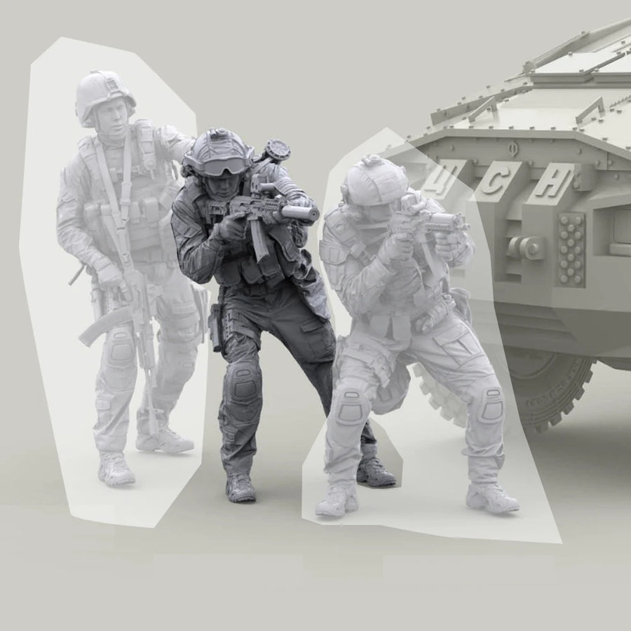 Modern US Special Forces Operator 1-Figure Set 1/35 Resin Kit - resin model view 2