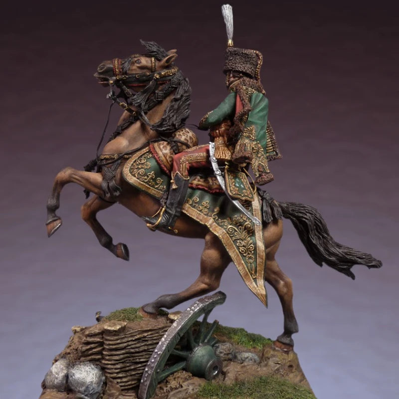 Napoleonic Cavalry General on Rearing Horse 1/32 Resin Figure - 1/32 resin model view 4