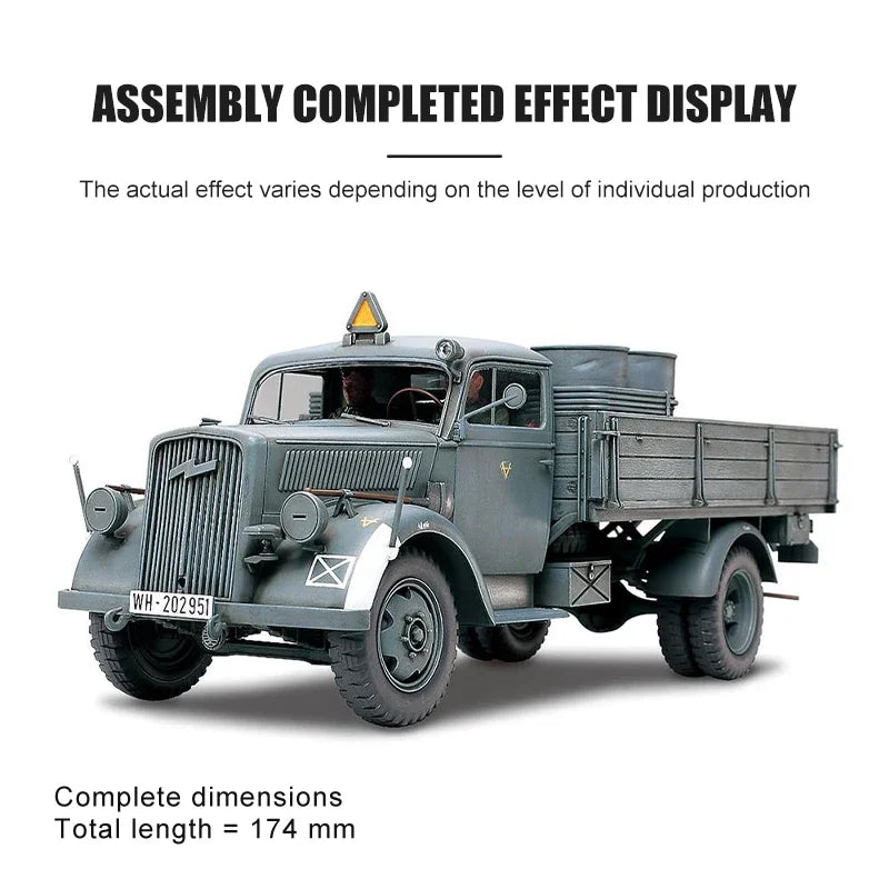 German Opel Blitz 3-Ton 4x2 Cargo Truck 1/35 Resin Model Kit - 1/35 resin model view 3