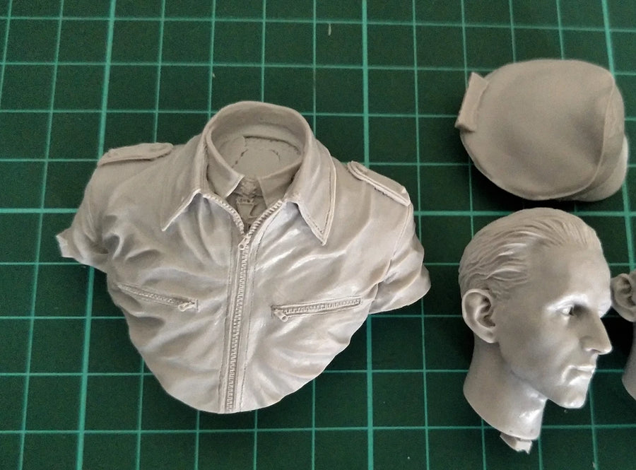 Erich Hartmann Luftwaffe Ace Pilot 1/9th Scale Resin Bust - 1/9 resin model view 5