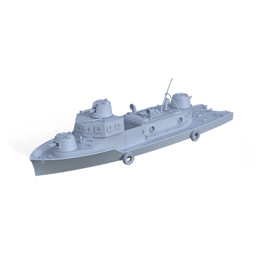 IJN Soukou-Tei Armored Gunboat 1/700 Resin Model Kit - 1/700 resin model view 4