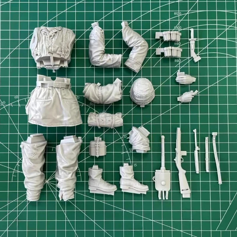 WWII German Soldier Rifleman 1/10 Scale Resin Figure Kit - 1/10 resin model view 3