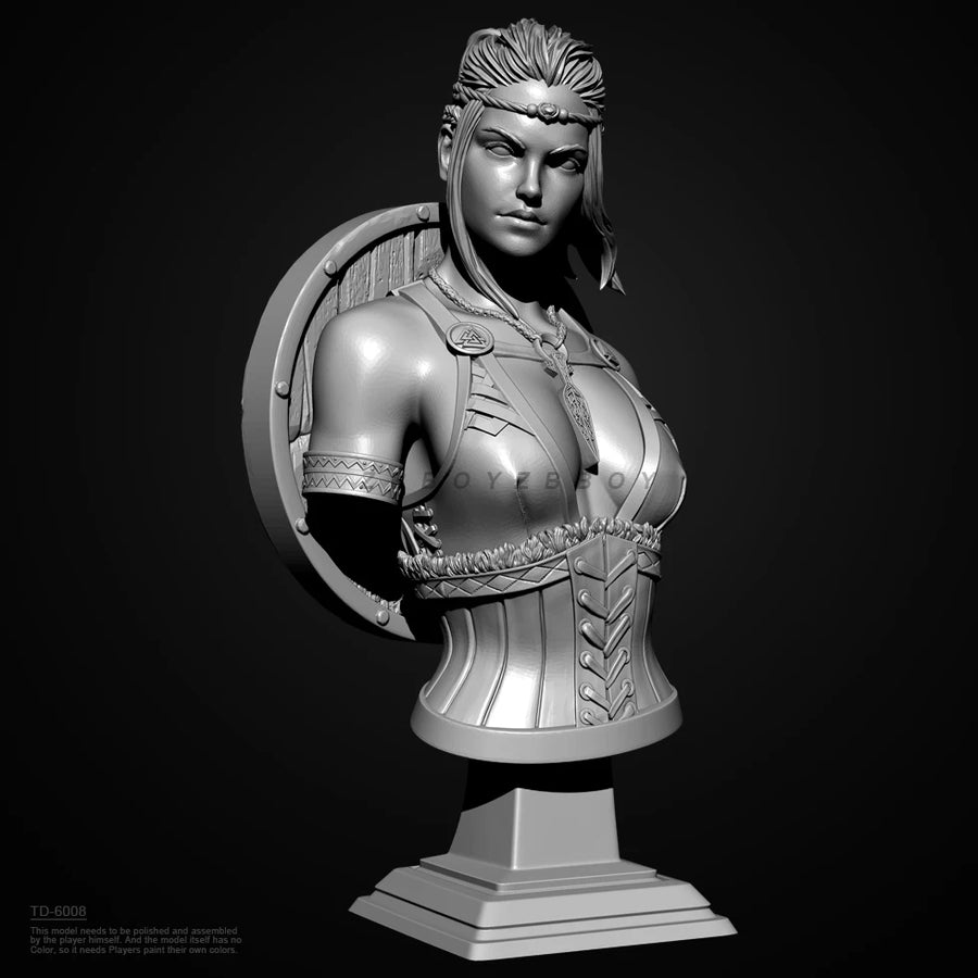 Fantasy Warrior Princess Bust - 55mm Resin Figure - 55mm resin model view 2