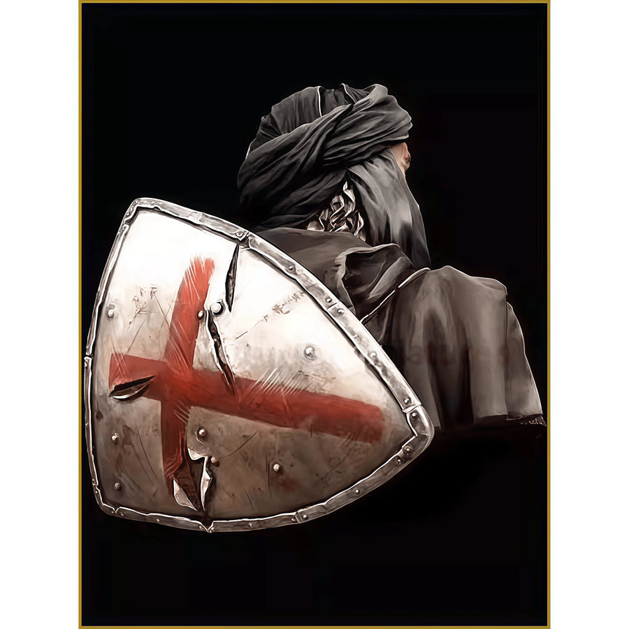 Medieval Crusader Knight Paladin 1/10 Resin Bust Figure - 1/10 resin model view 3