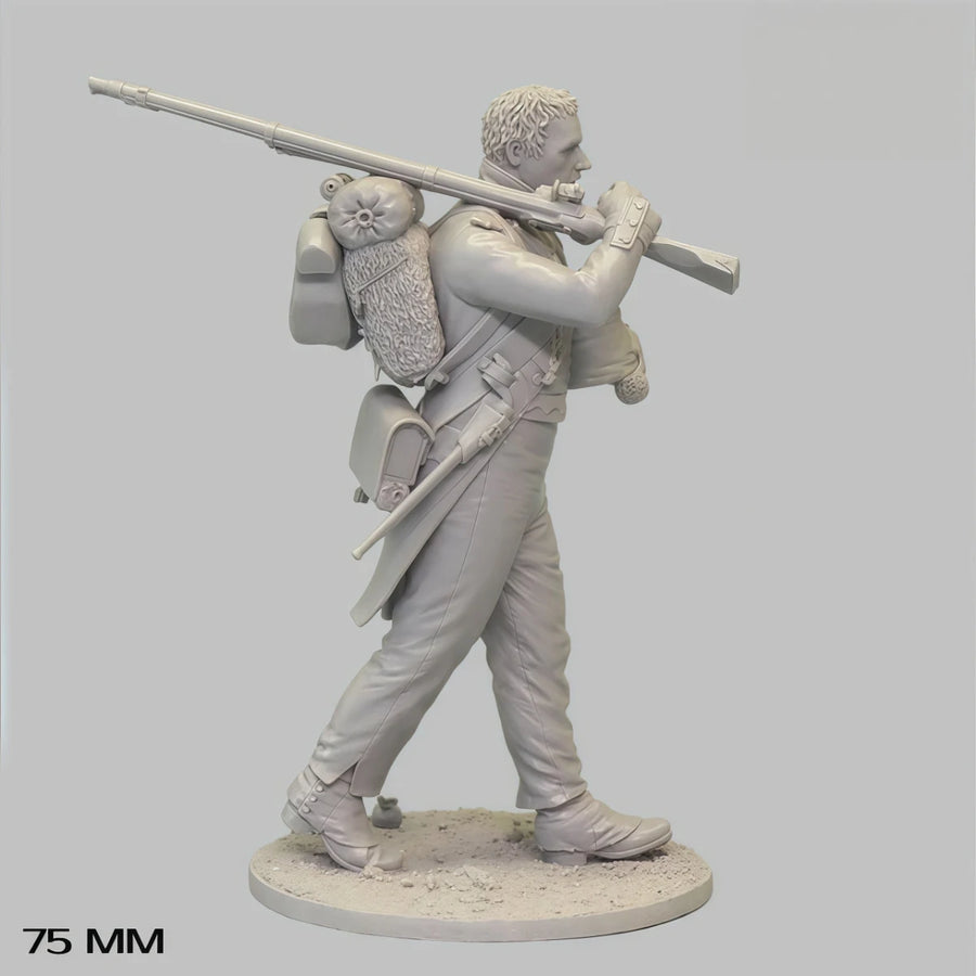 Napoleonic French Line Infantry Musketeer 75mm Resin Figure - 75mm resin model view 5