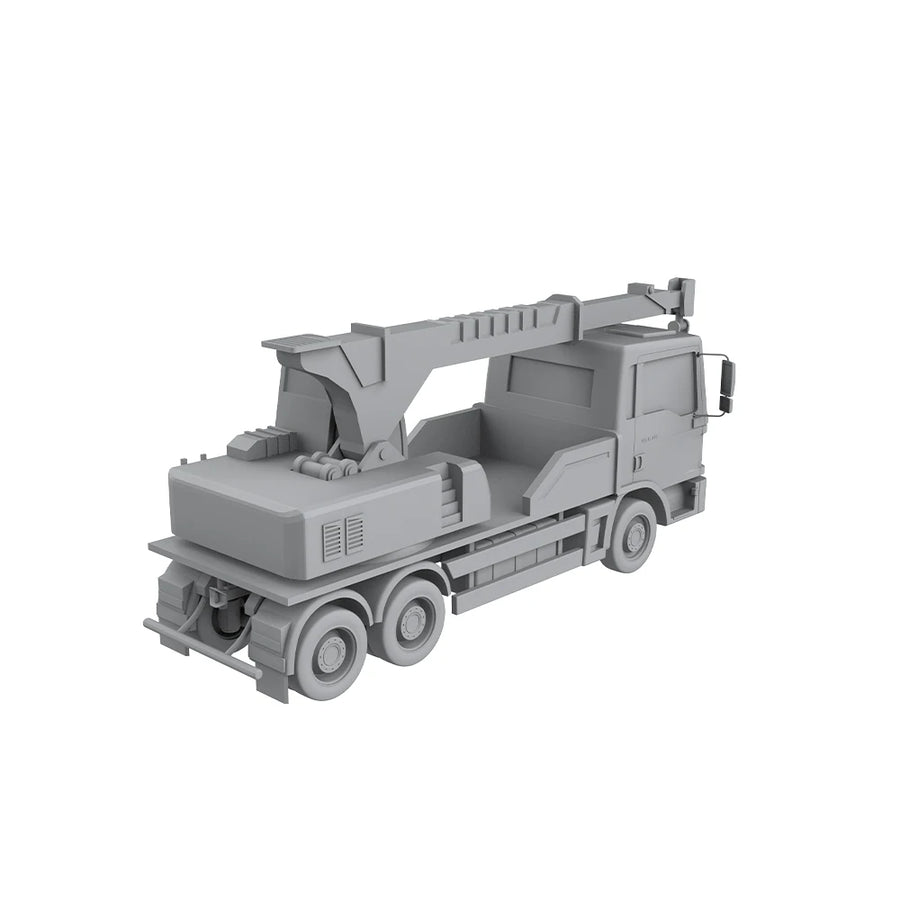 Yao's Studio LYT171E Hydraulic Crane Truck 1/64 Resin Model Kit Set - resin model view 2