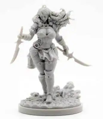 Kingdom Death Long-Haired Assassin Dual Blade Resin Figure Kit - resin model view 2