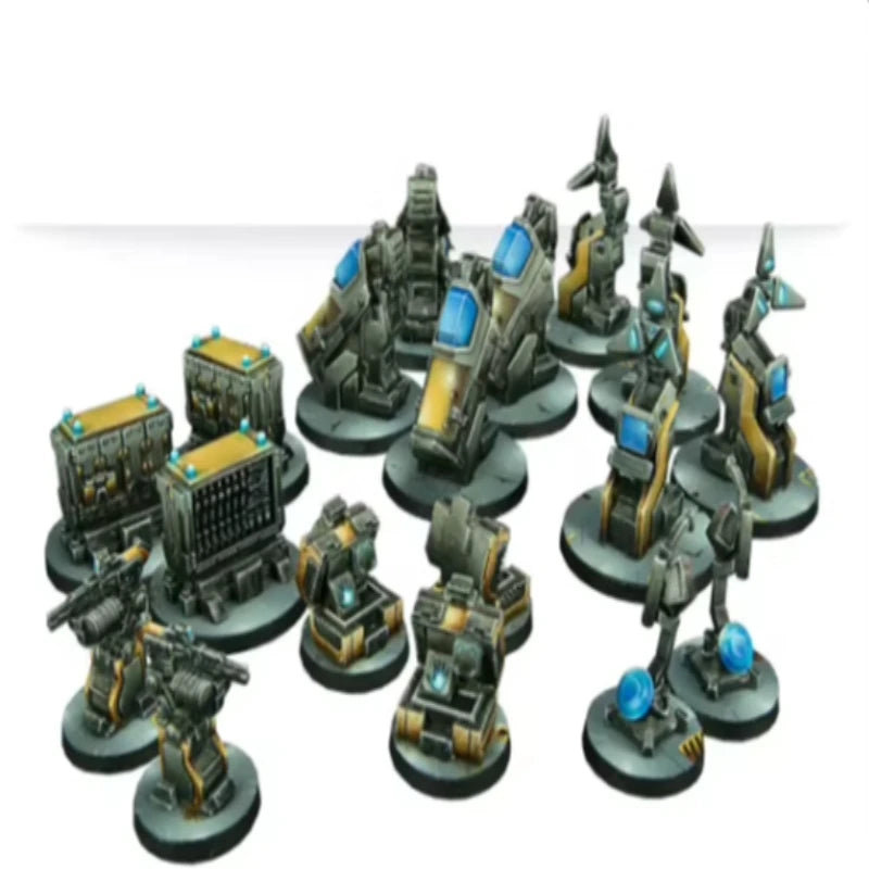 Sci-Fi Military Base Expansion Resin Model Kit with Turrets & Structures - resin model view 3