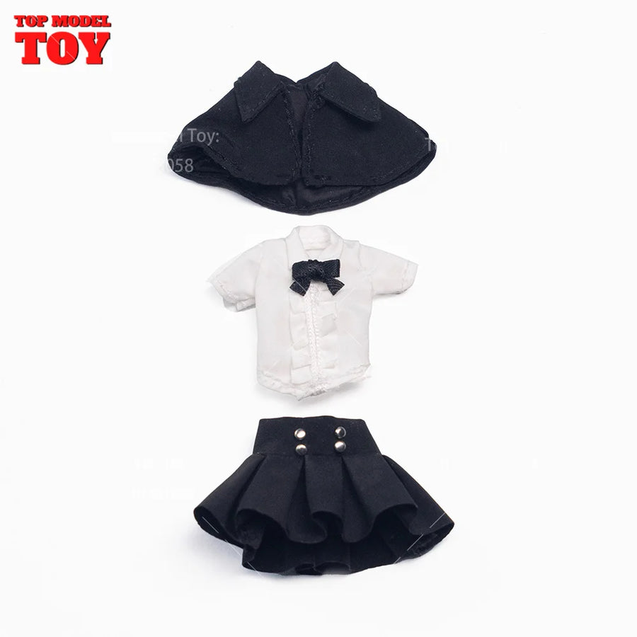 Anime School Girl in Black Cape and Dress Shirt 1/12 Resin Figure - 1/12 resin model view 5