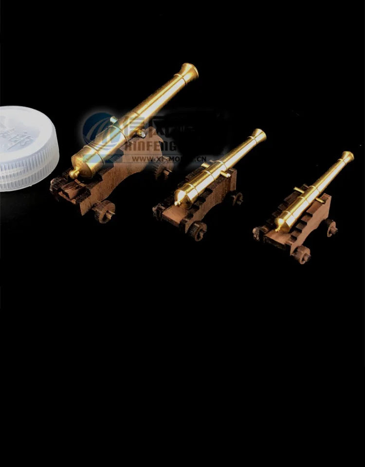 Classic Wooden Ship Cannons & Carriage Set 1:100 Resin Model Kit - 1/100 resin model view 3