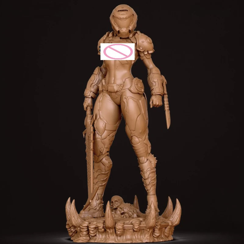Sci-Fi Female Operator Power Armor with Rifle 1/24 Resin Figure Kit - resin model view 5