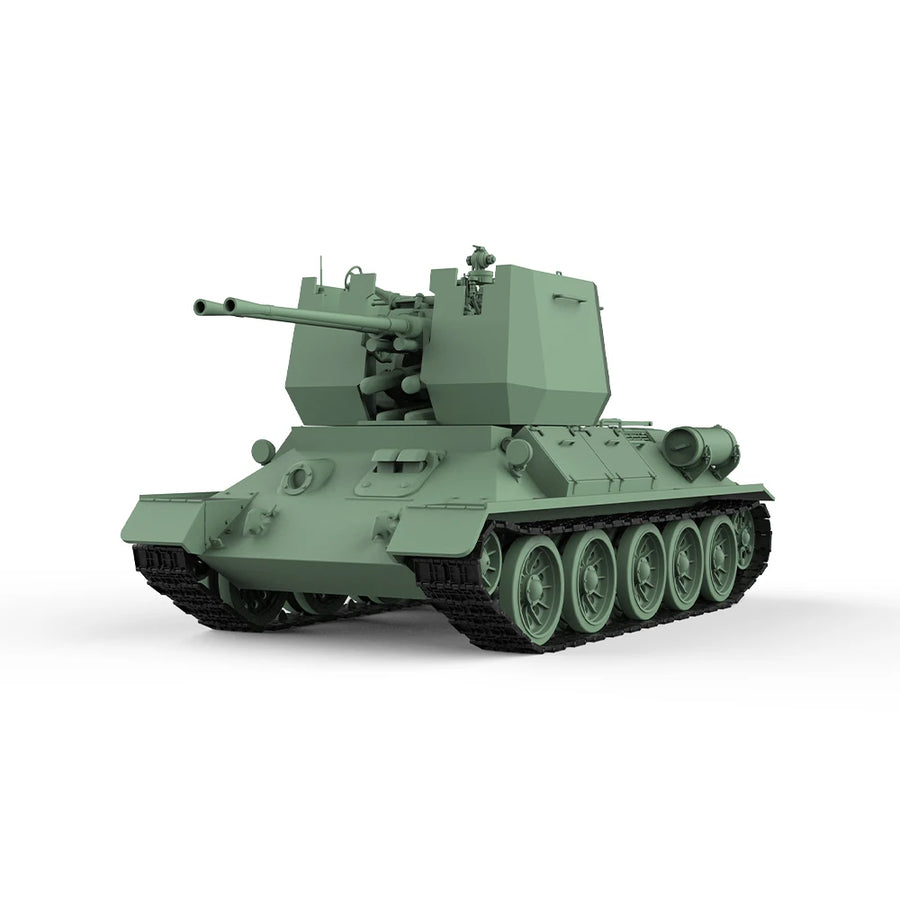 Soviet T-34 Anti-Aircraft Tank 1/48 Scale Resin Model Kit - 1/48 resin model view 2