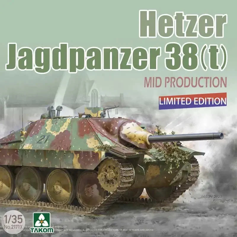 WWII German Jagdpanzer 38(t) Hetzer Tank 1/35 Resin Model Kit - 1/35 resin model view 3