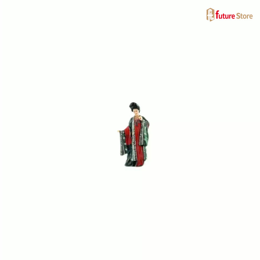 Chinese Ancient Court Lady with Umbrella 1/87 Resin Figure - 1/87 resin model view 2