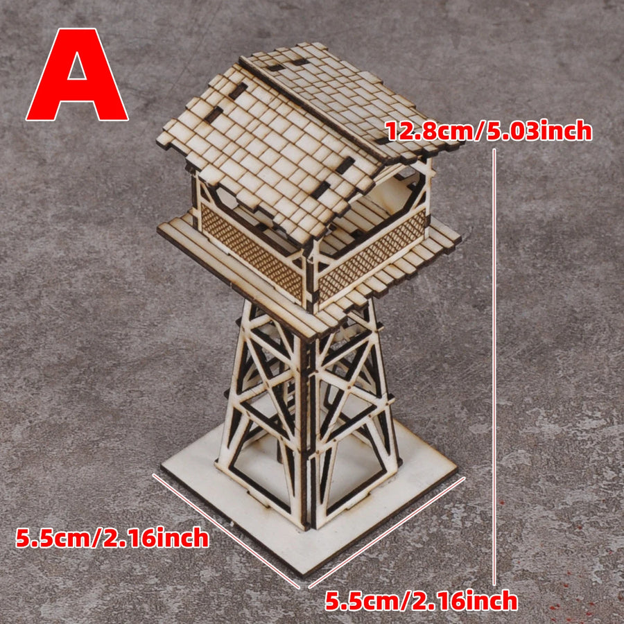 Architectural Guard Tower Watchtower 1/72 Resin Terrain Kit - 1/72 resin model view 2