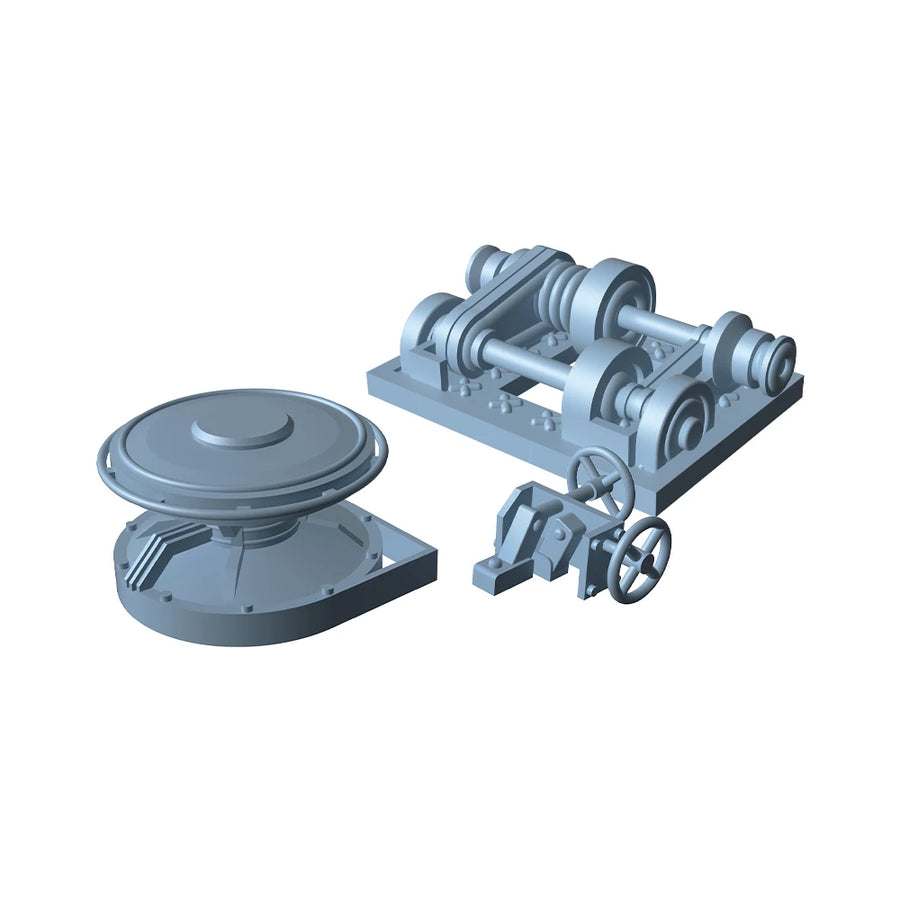 USS Arizona Anchor Chain Winch Windlass 1/700 Resin Model Kit - 1/700 resin model view 2