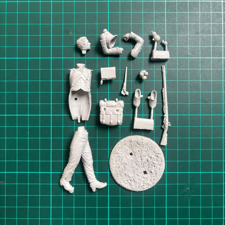 Napoleonic French Line Infantry Musketeer 75mm Resin Figure - 75mm resin model view 6