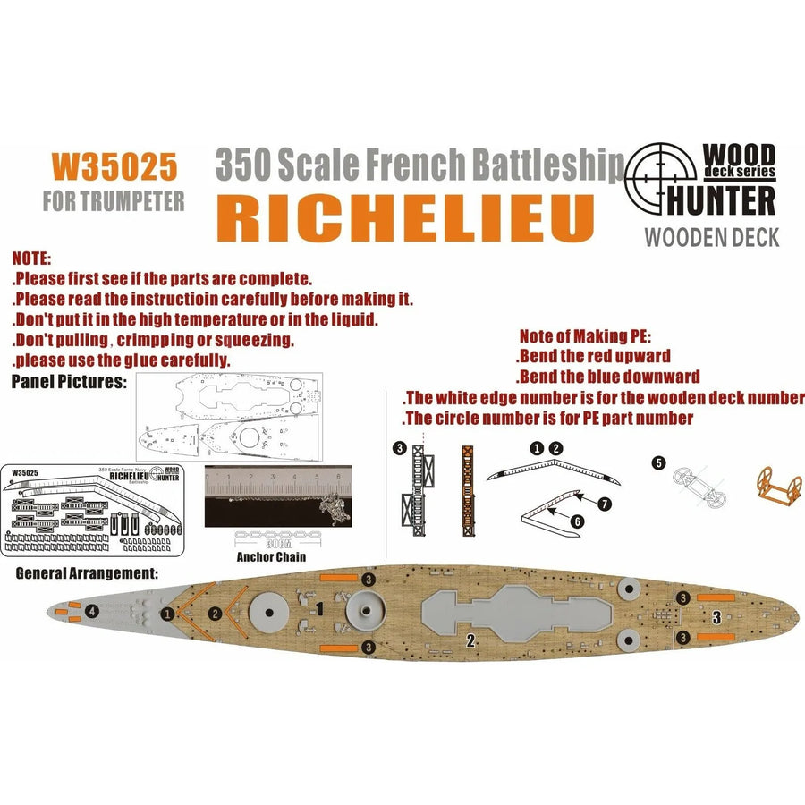 French Battleship Richelieu 1/350 Resin Model Kit - 1/350 resin model view 3