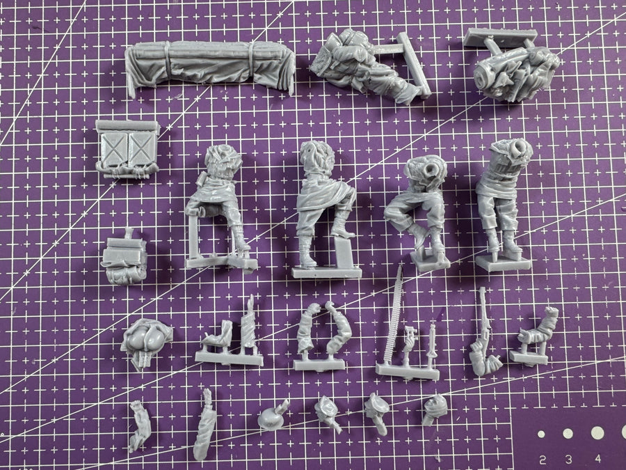 WWII German Infantry Squad Transport Diorama 1/35 Resin Kit - 1/35 resin model view 3