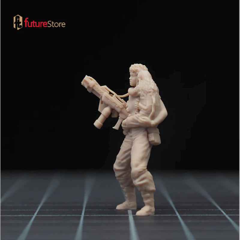 Sci-Fi Soldier with Rifle 1/64 Resin Figure Kit - 1/64 resin model view 2