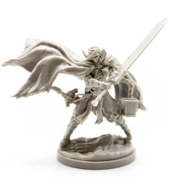 Cloaked Ranger with Sword 38mm Resin Figure Kit - 38mm resin model view 2