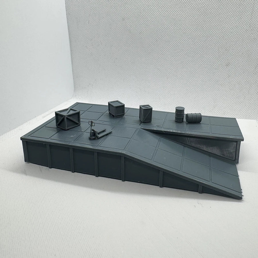 Wide Railway Platform Loading Dock Diorama 1:220 Z Scale Resin Kit - 1/220 resin model view 3