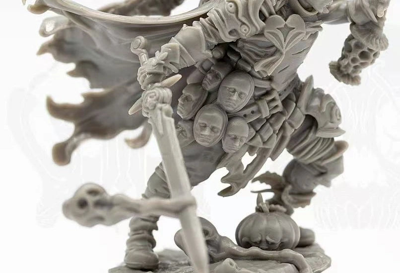 Fantasy Dark Warrior Single Figure with Soul-Trapped Armor 75mm Resin Kit - resin model view 5